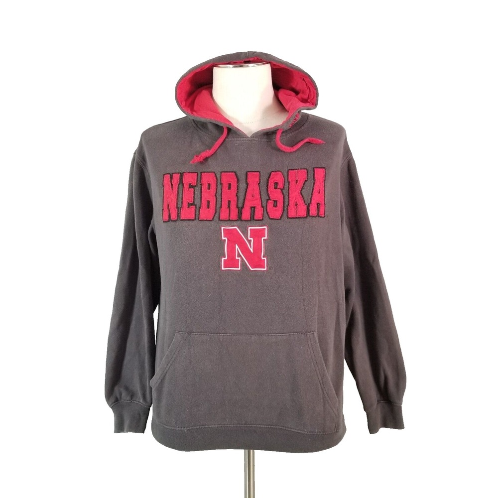 Colosseum Nebraska Huskers hoodie sweatshirt sweater adult men's medium brown